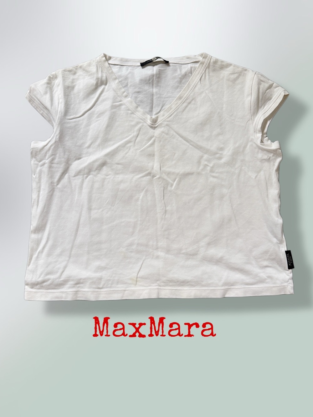 MaxMara Weekend V-Neck White Women's Tee